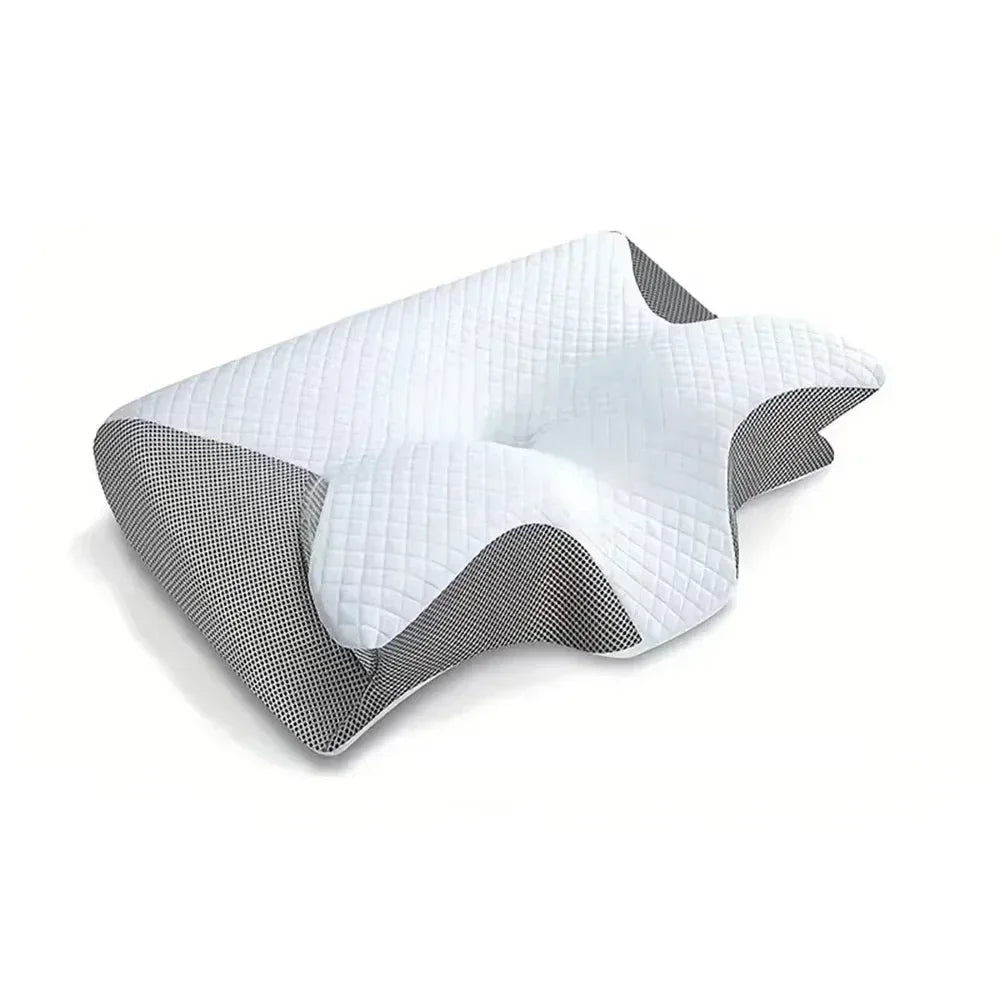 Releep Cervical Neck Pillow Neck Pain Relief Adjustable Contour Pillow for Sleeping Ergonomic Memory Foam Pillow Side Sleeper