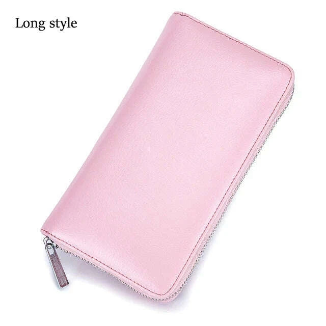 KIMLUD, Women Wallets Long Genuine Leather Purses RFID Anti Theft Money Bag For Women Phone Purse Large Capacity Card Holders Carteras, KIMLUD Womens Clothes