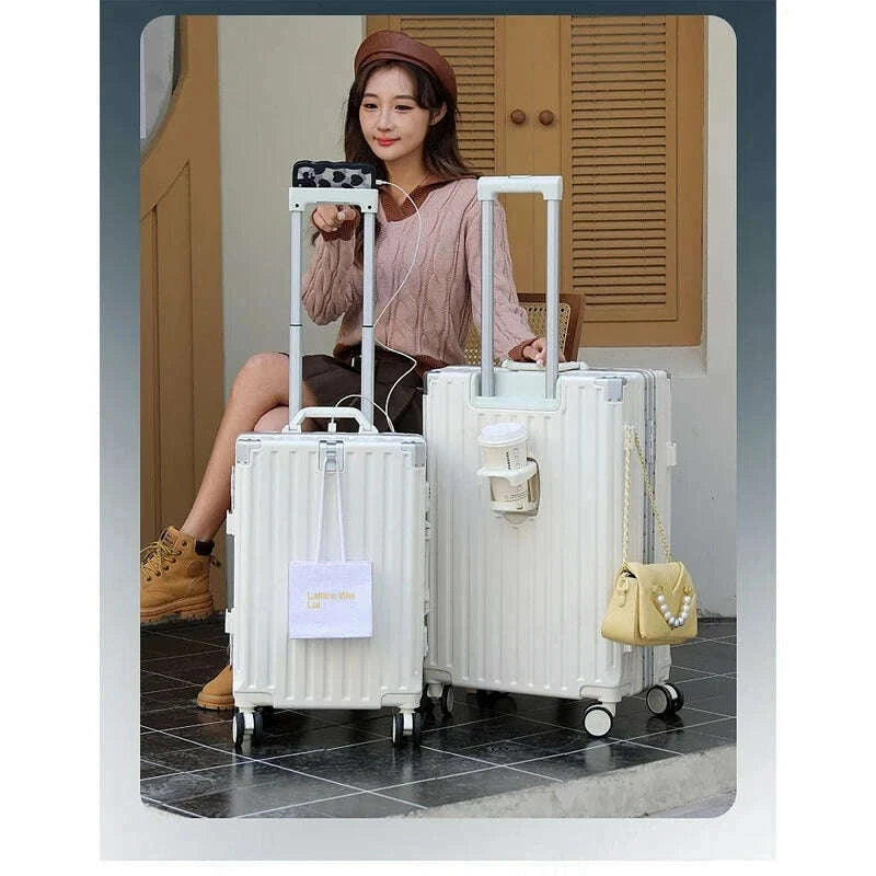 new-suitcase-30-inch-aluminium-frame-usb-charging-luggage-carrier-boardable-20-inch-cabin-suitcases-on-wheels-with-cup-holderkimlud-womens-fashion-34623934