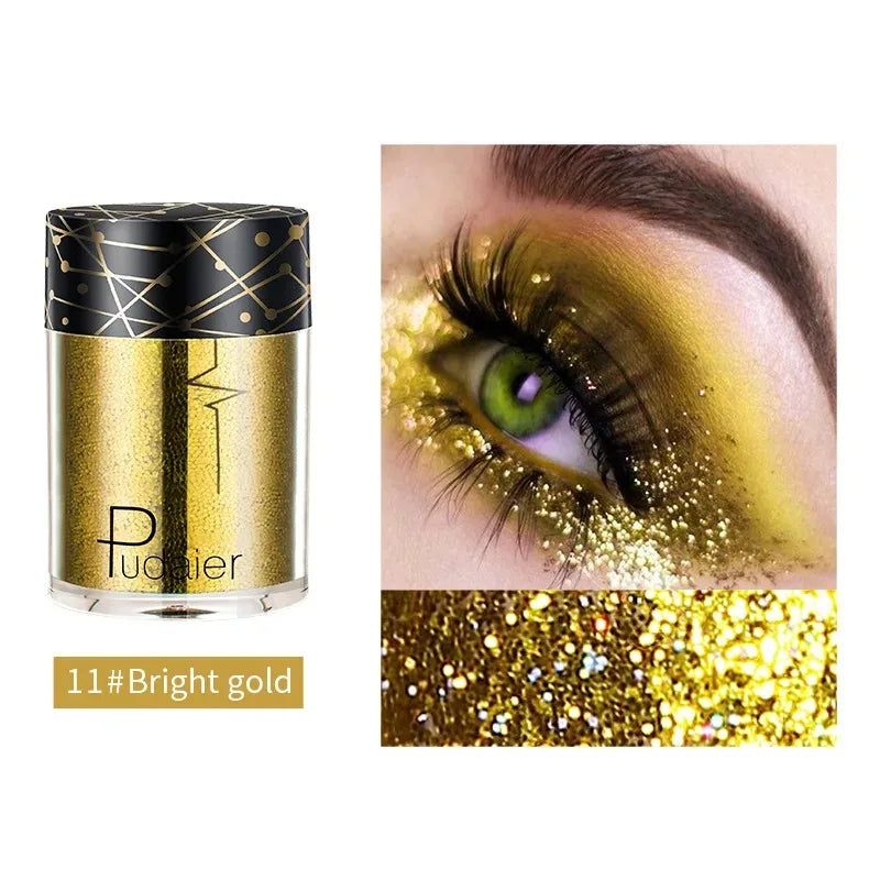 36 Colors Monochrome Eyeshadow Glitter Sequins High Gloss Face Body Glitter Pearlescent Easy-to-color Eye Shadow Festival Makeup