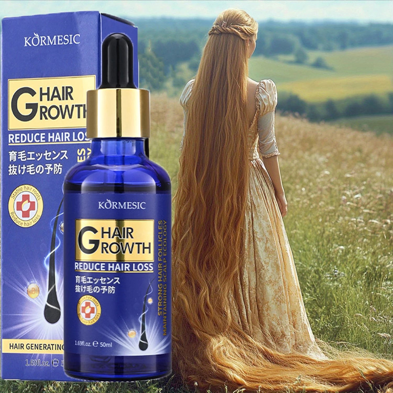 Cobalt Glass Hair Growth Serum — Cobalt Blue | KIMLUD