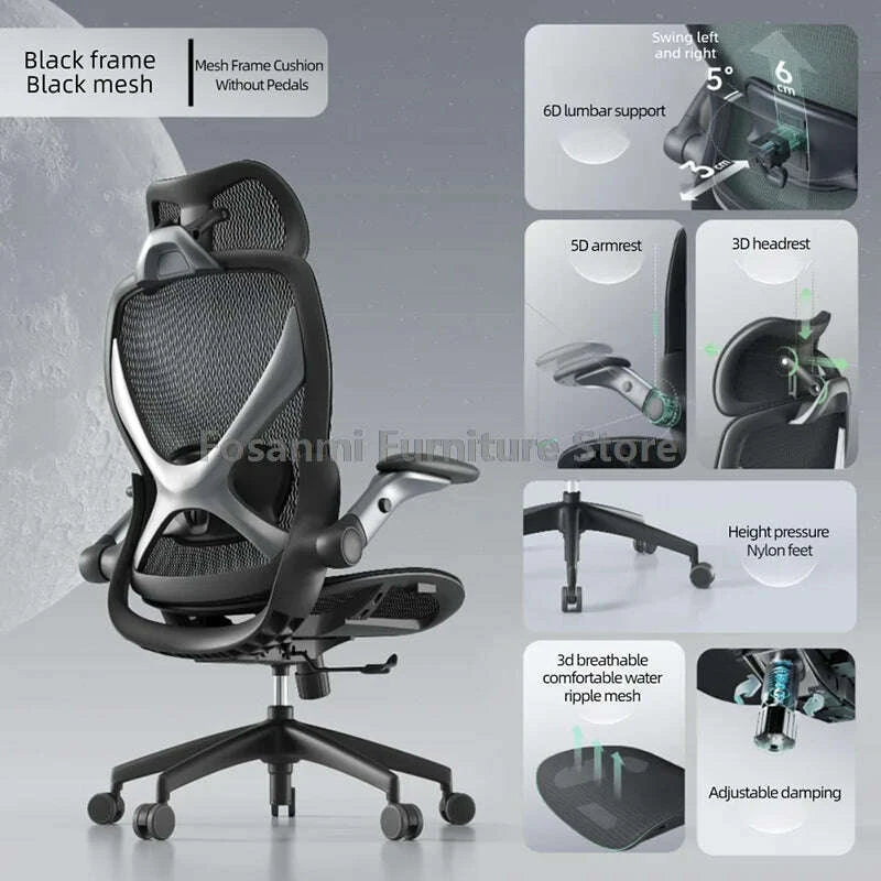 comfortable-black-mesh-computer-chair-stylish-office-chair-with-lumbar-support-adjustable-home-swivel-desk-chair-for-gaming-workkimludkimlud-35571374