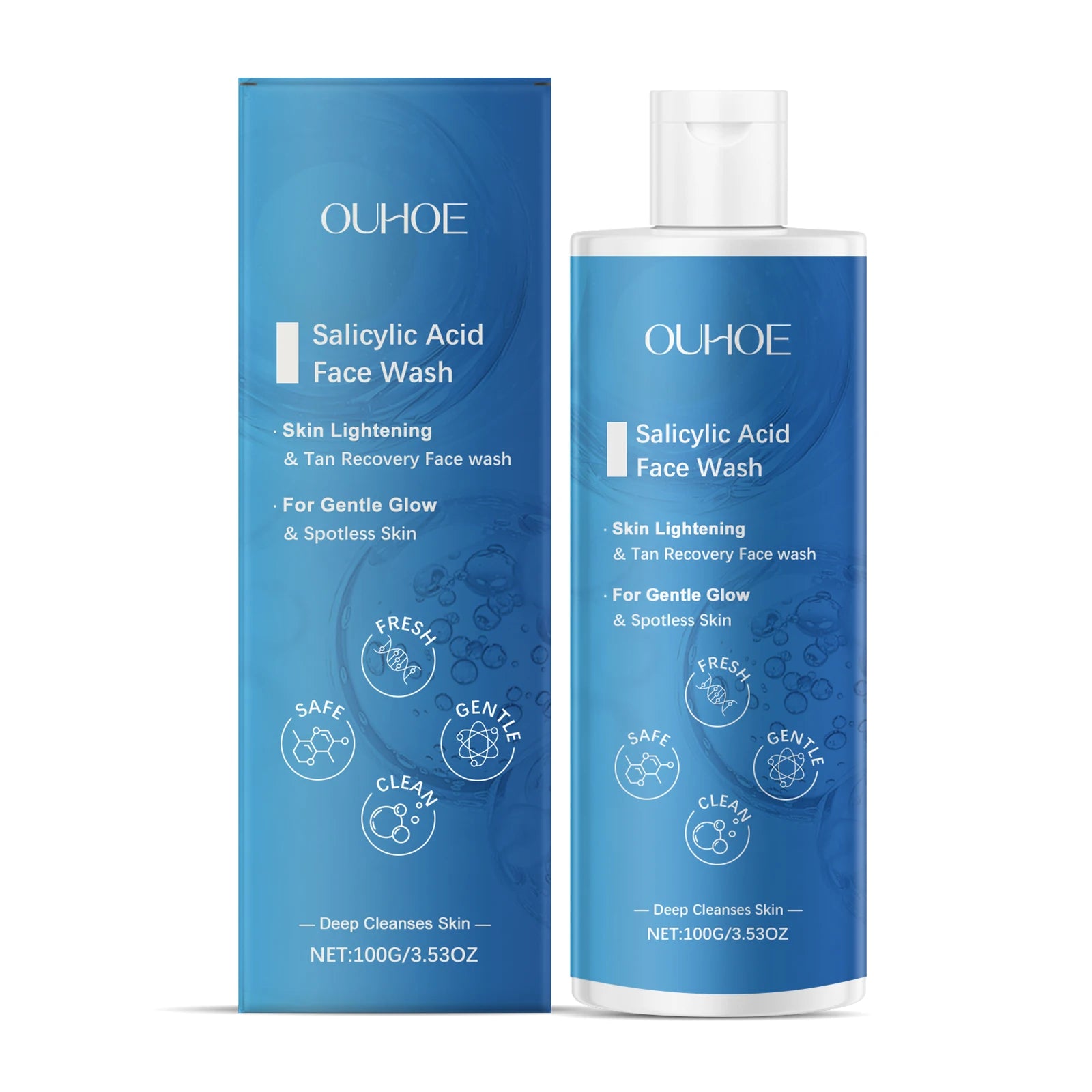 Salicylic Acid Facial Cleanser Acne Treatment — Blue | KIMLUD