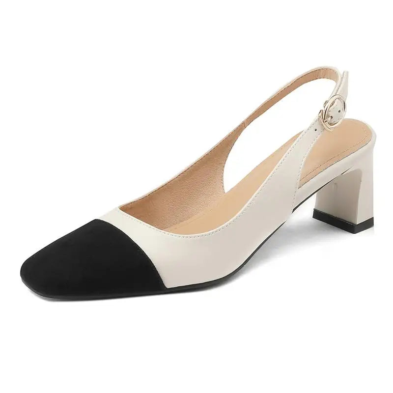 MORAZORA Big Size 34-43 New Genuine Leather Shoes Women Sandals Slingbacks Summer Shoes High Heels Party Wedding Shoes