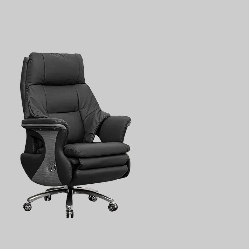 Leather Ergonomic Reclining Gaming Chair — Camel | KIMLUD