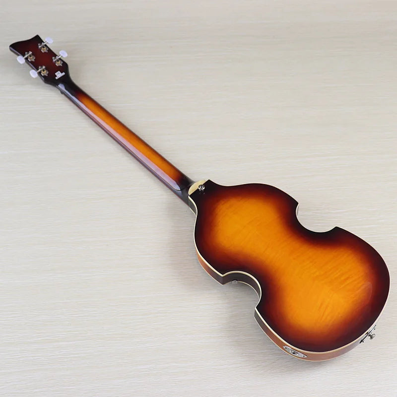 Flame Maple Violin Bass Guitar 41-Inch — Sunburst | KIMLUD