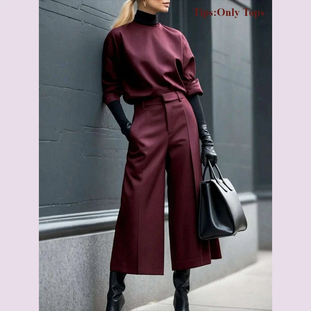 freeacy-2025-new-womens-tops-burgundy-round-neck-half-sleeves-loose-fit-t-shirt-spring-and-summer-casual-streetwear-shirts-kimlud-kimlud-33912221