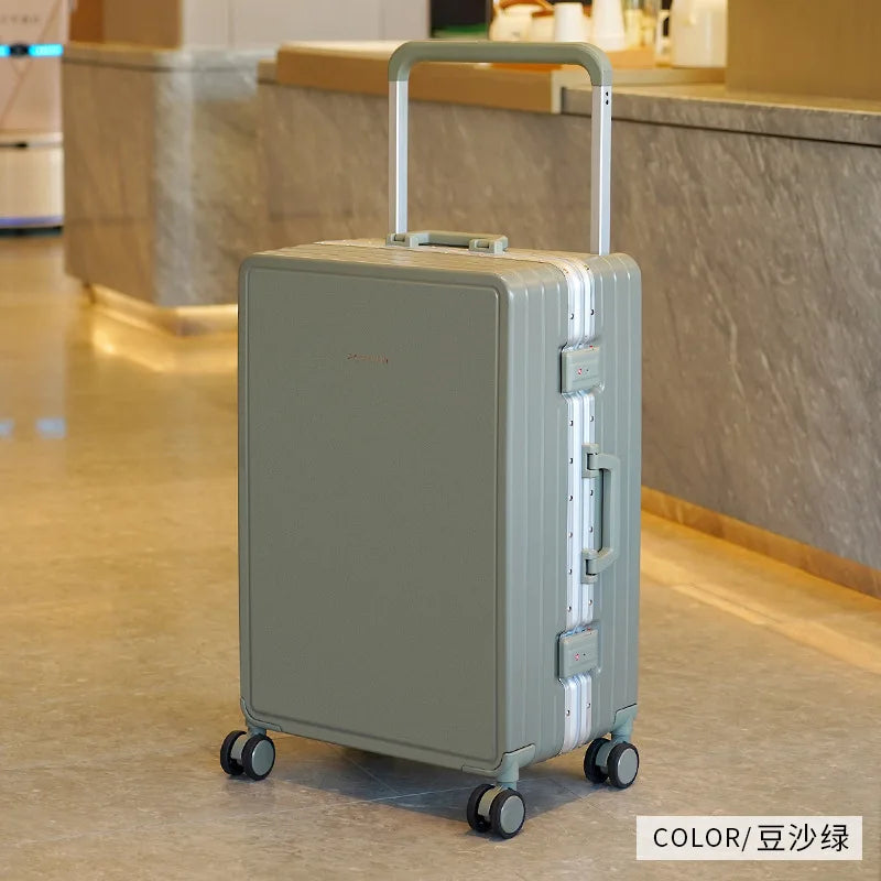 Aluminium Frame Travel Luggage Carry-On With Mute Wheels — Slate Gray | KIMLUD