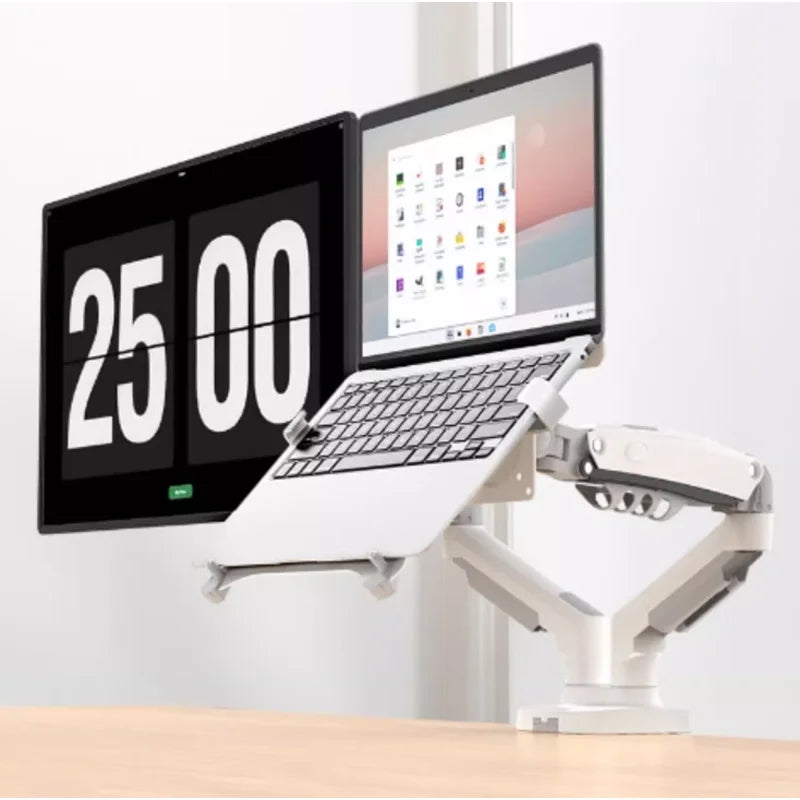 NB F160 10-17.3" laptop mount 360 rotate 10"-27" air press full motion gas strut lcd tv table screen STAND monitor desk support