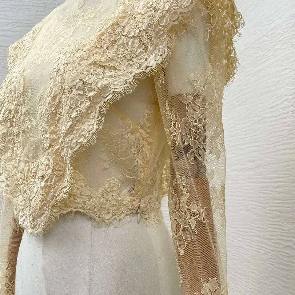2025-new-fashion-beige-lace-patchwork-long-sleeve-blouse-tops-ladykimlud-womens-fashion-34627902
