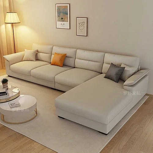 Nordic Waterproof Lounger Sofa Modern Minimalist — Ivory | KIMLUD