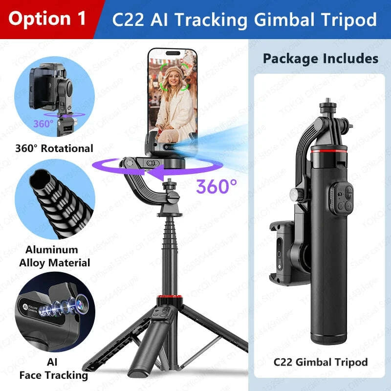 c22-ai-face-tracking-handheld-gimbal-stabiliser-360°-rotation-shoot-selfie-stick-tripod-for-mobile-phone-14-screw-for-camerakimludkimlud-35562140