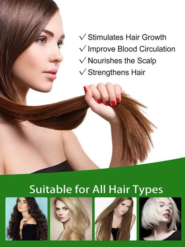 Rosemary Essential Oil Hair Growth Oil Nourishes Scalp For Healthy Shine — Green | KIMLUD