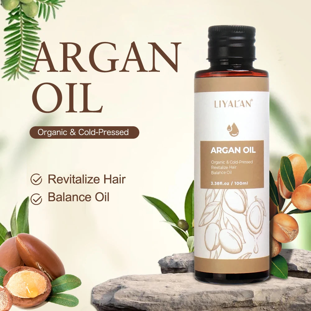 Argan Oil Hair Treatment Nourish Repair Damaged Hair — Amber | KIMLUD
