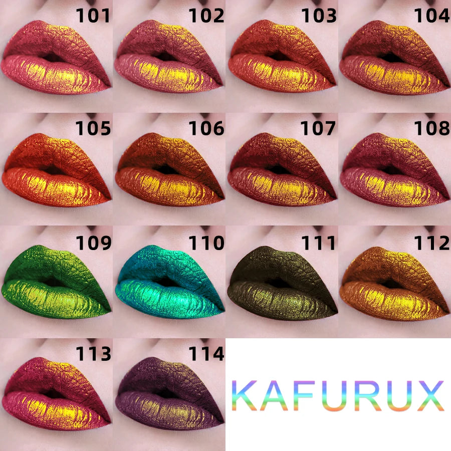 14 Colors Bold Intense Glitter Metallic Lip Gloss Pearlescent Lip Tint,Long Lasting Liquid Lipstick Makeup Gifts for Women Red