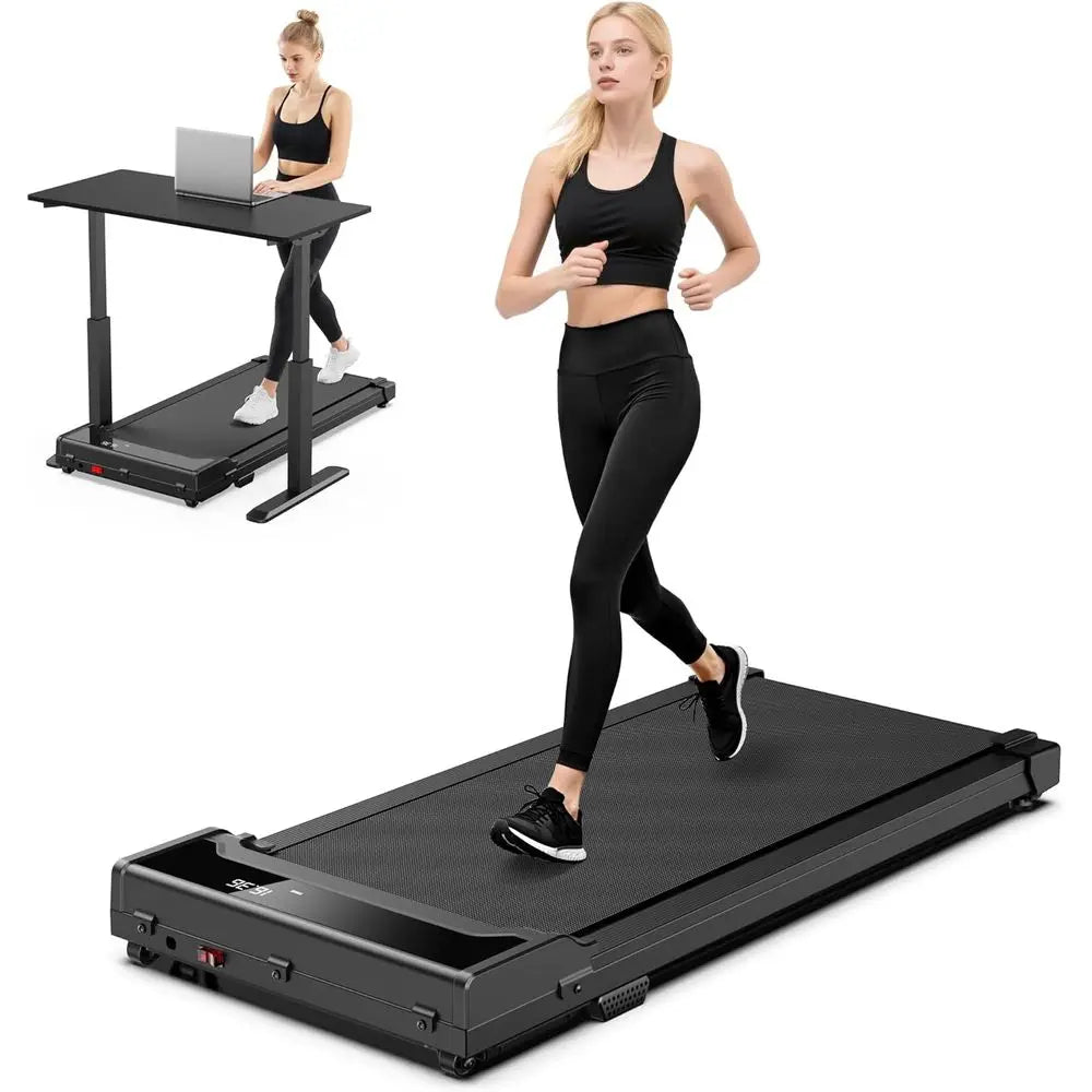 Portable Electric Treadmill for Home Use - Compact, Adjustable Speed, Supports Up to 220 Lbs