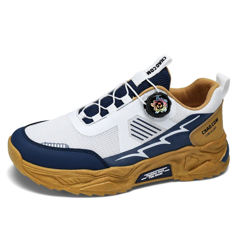 Breathable Korean Sneakers Rotating Laces — Black | KIMLUD