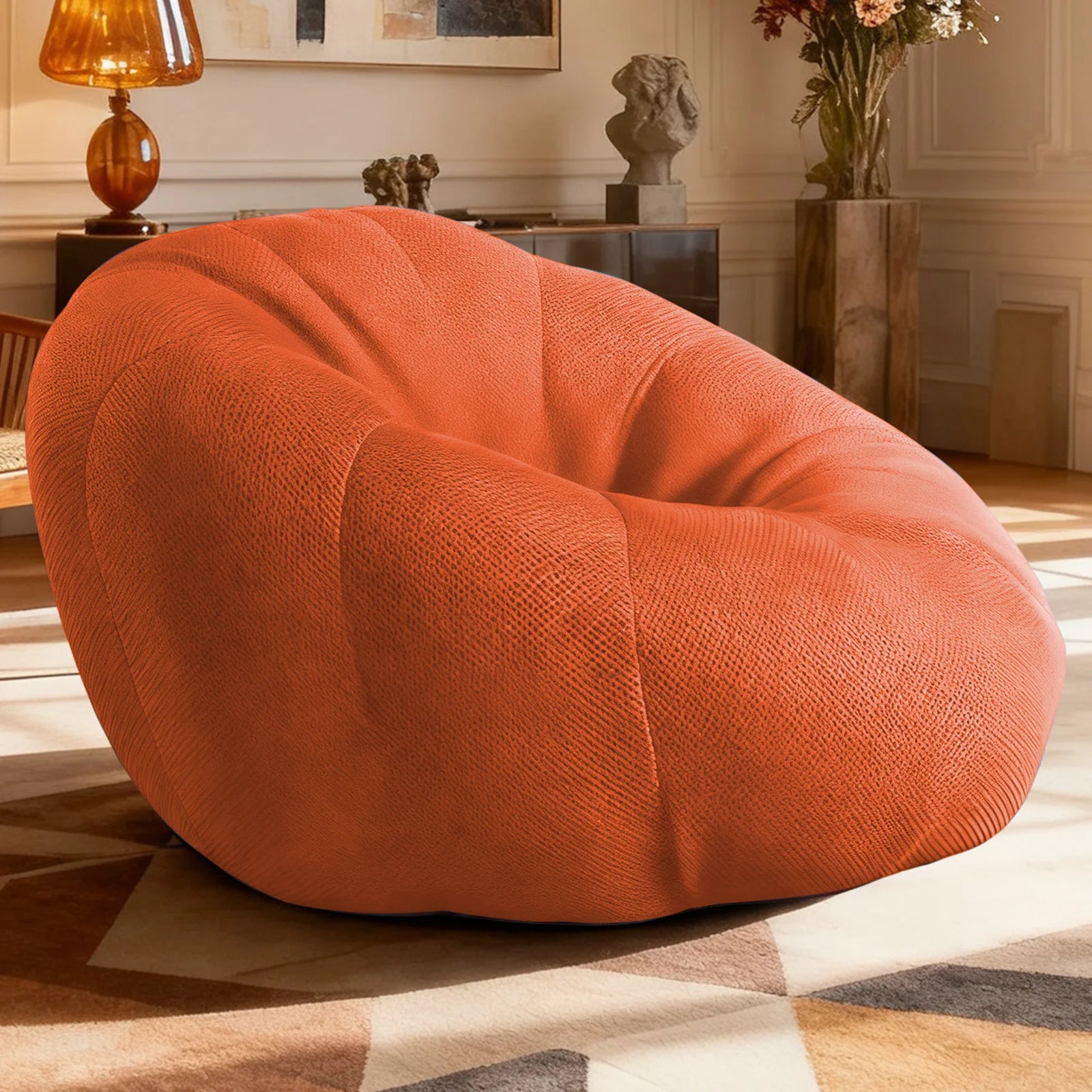Adult/Child Memory Foam Bean Bag Chair, Small Bubble Chair for Bedrooms, Honeycomb-shaped Curved Sofa Suitable for Living Rooms