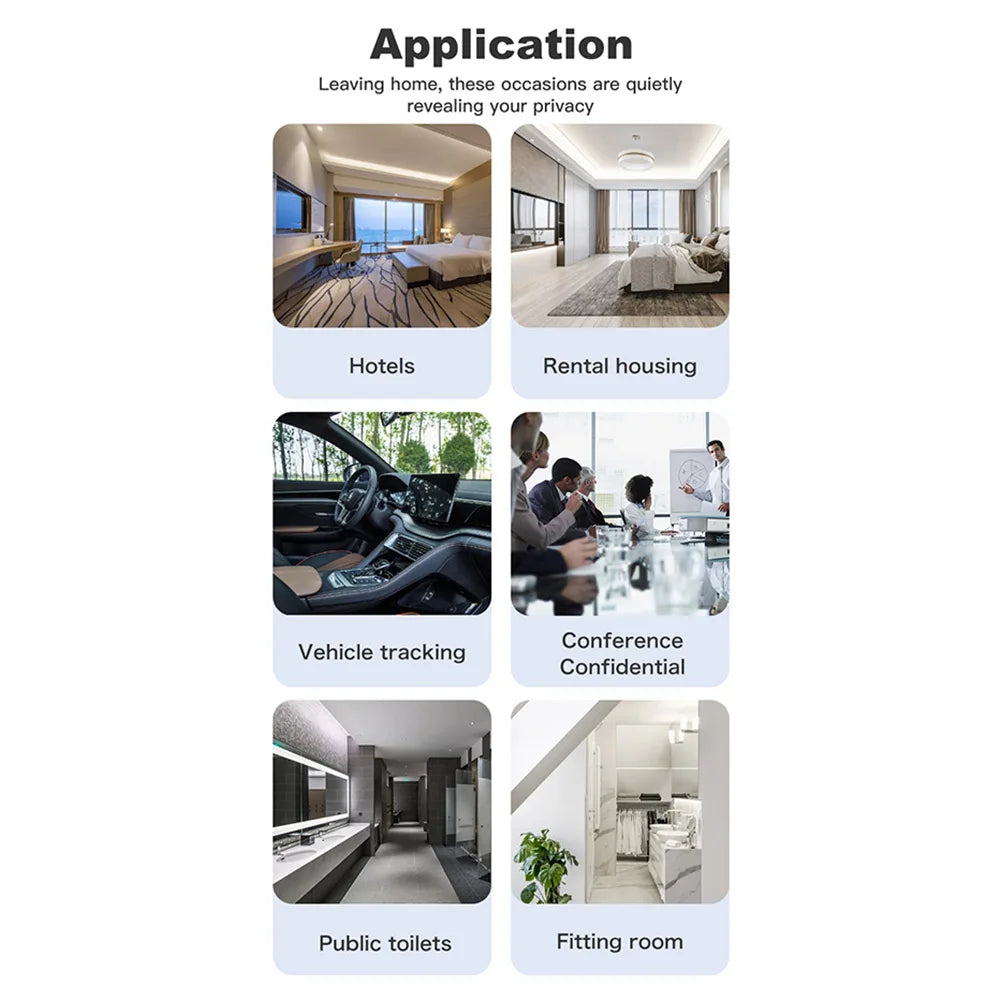 T15 Wireless Camera Detectors 5 Levels Adjustable Sensitivity Camera Detectors Electronic Sweeper GPS Tracker Camera Monitor