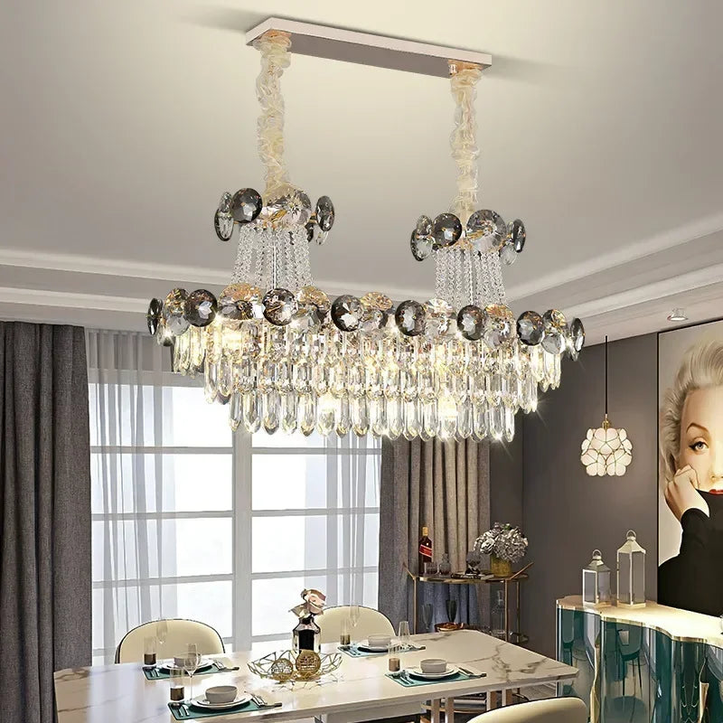 Crystal chandelier living room bedroom luxury modern minimalist villa decorative lamp 110V220V support customization