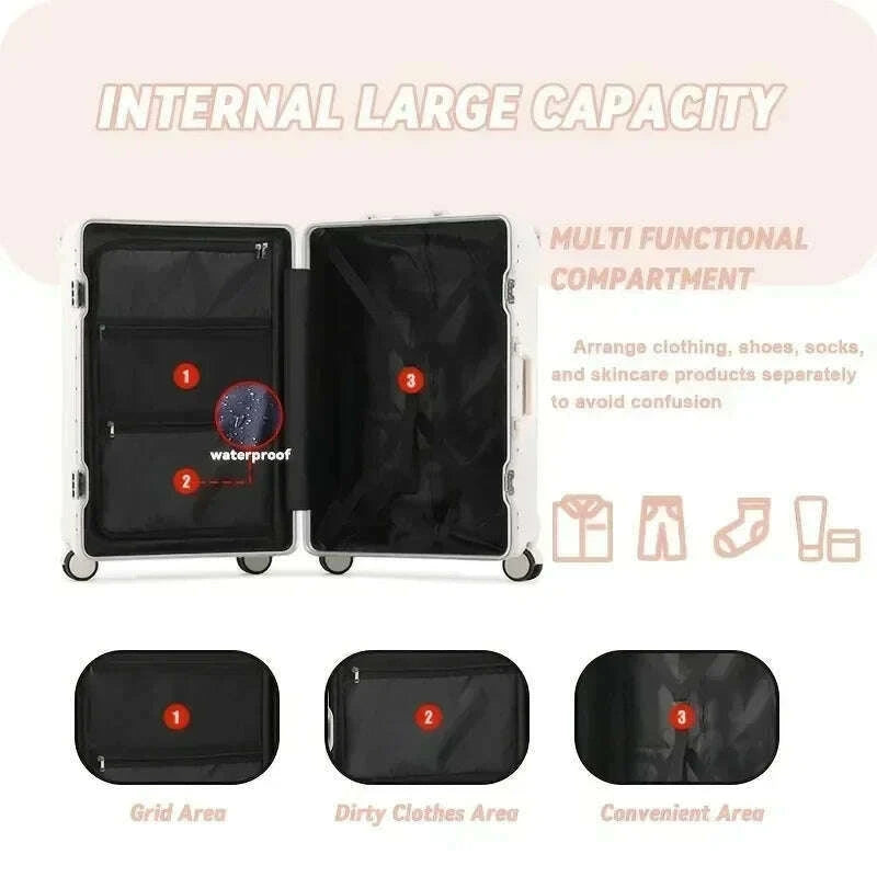 new-multifunction-suitcase-with-usb-charging-aluminum-frame-pc-suitcase-trip-cabin-male-and-female-carrier-2830-inchkimlud-womens-fashion-34624064