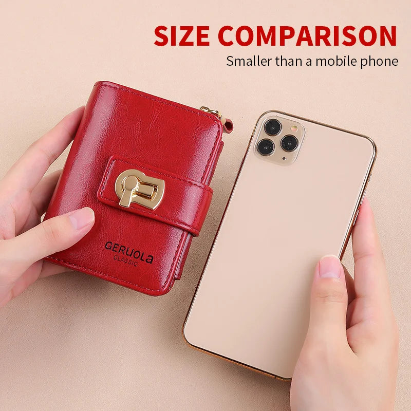 Wallet – Multiple Card Slots Large Capacity – Split Leather | KIMLUD