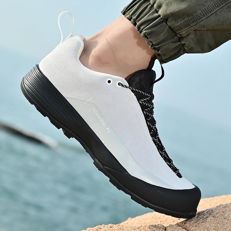 Men's Hiking Shoes – Waterproof – Leather – Lace-Up | KIMLUD