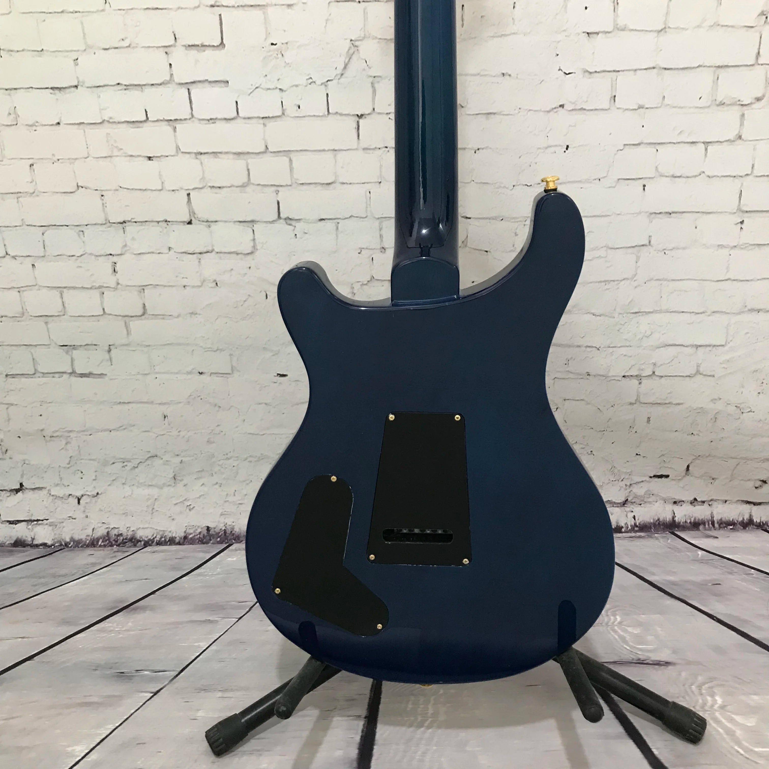 Mahogany Dragon Inlay Electric Guitar — Blue | KIMLUD