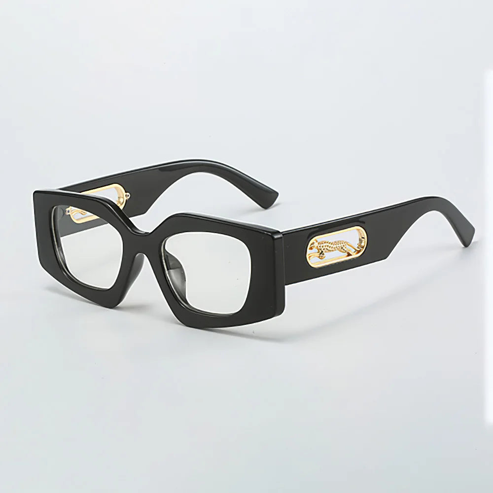 Polycarbonate Retro Oval Sunglasses — Black | KIMLUD
