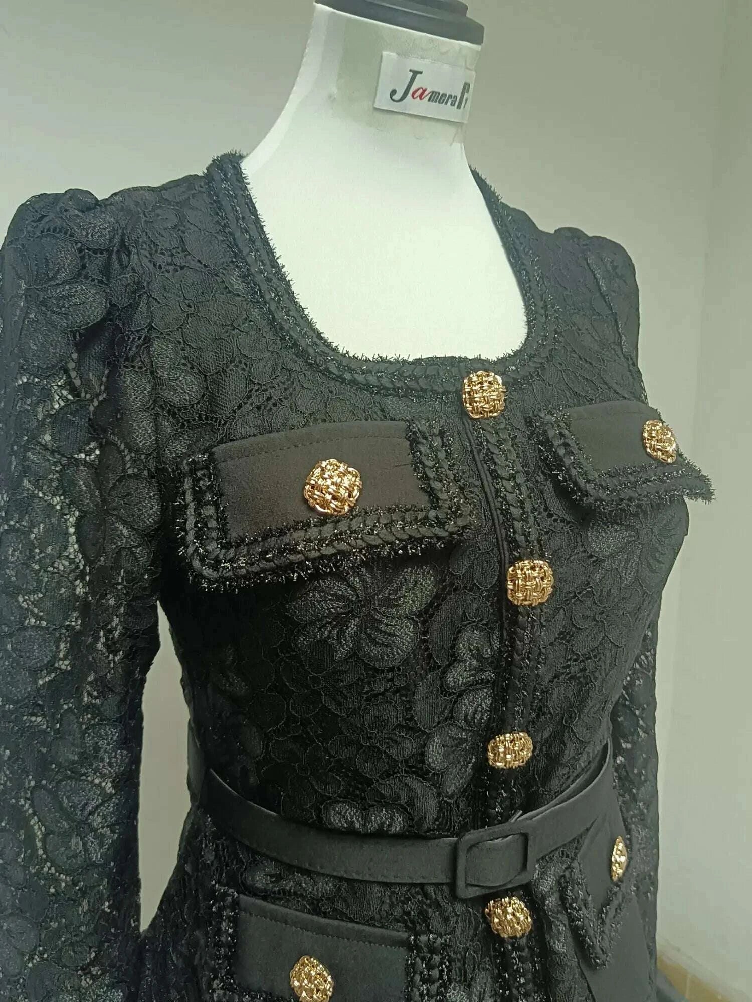 Runway Designer Summer Flower Embroidery Lace Chiffon Prom Dress Women Short Sleeve Single Breasted Midi Long Vestidos Party