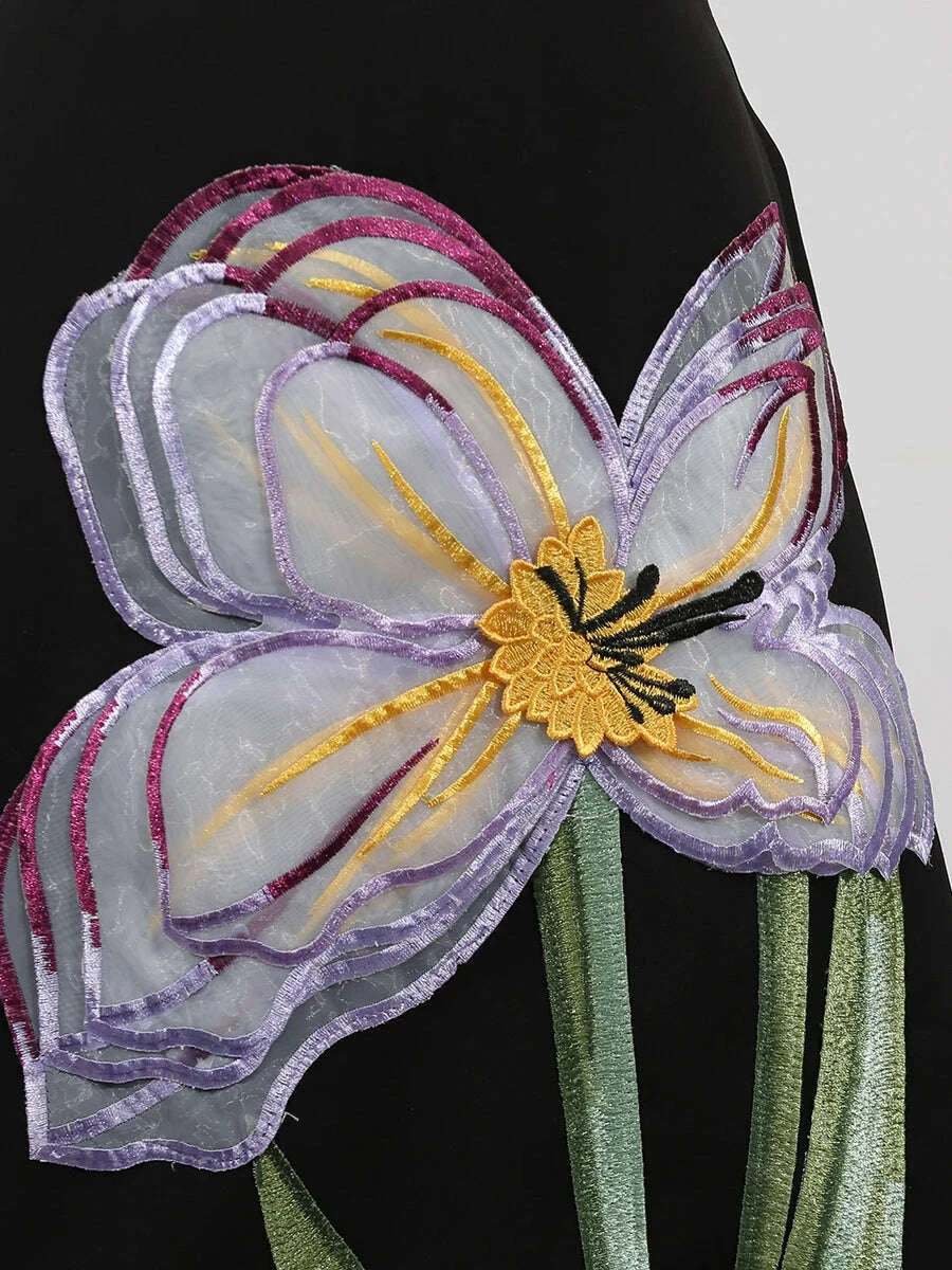 vgh-spliced-appliques-two-piece-set-for-women-o-neck-short-sleeve-top-high-waist-a-line-temperament-skirt-outfits-female-fashionkimludkimlud-35578740