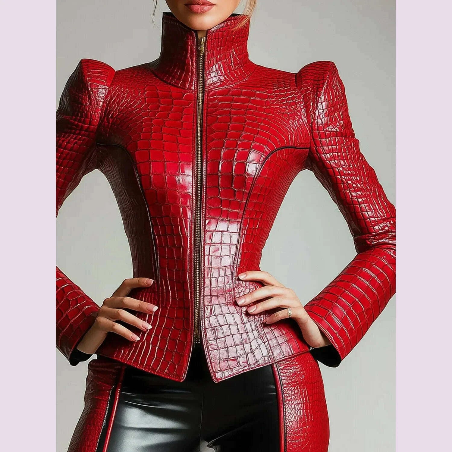 pu-leather-alligator-pattern-long-sleeve-zipper-jacket-turtleneck-slim-puff-sleeve-high-street-gothic-vintage-outerwear-coatkimlud-womens-fashion-34618586