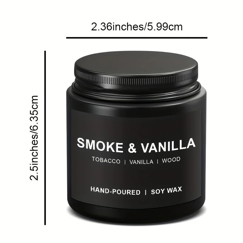 KIMLUD, Gift for Men's SMOKE & VANILLA Aromatherapy Candles, Men's Candle Set, Home Aromatherapy Candles, Men's Gifts, 1 or 4-piece set, KIMLUD Womens Clothes