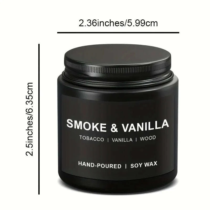 KIMLUD, Gift for Men's SMOKE & VANILLA Aromatherapy Candles, Men's Candle Set, Home Aromatherapy Candles, Men's Gifts, 1 or 4-piece set, KIMLUD Womens Clothes