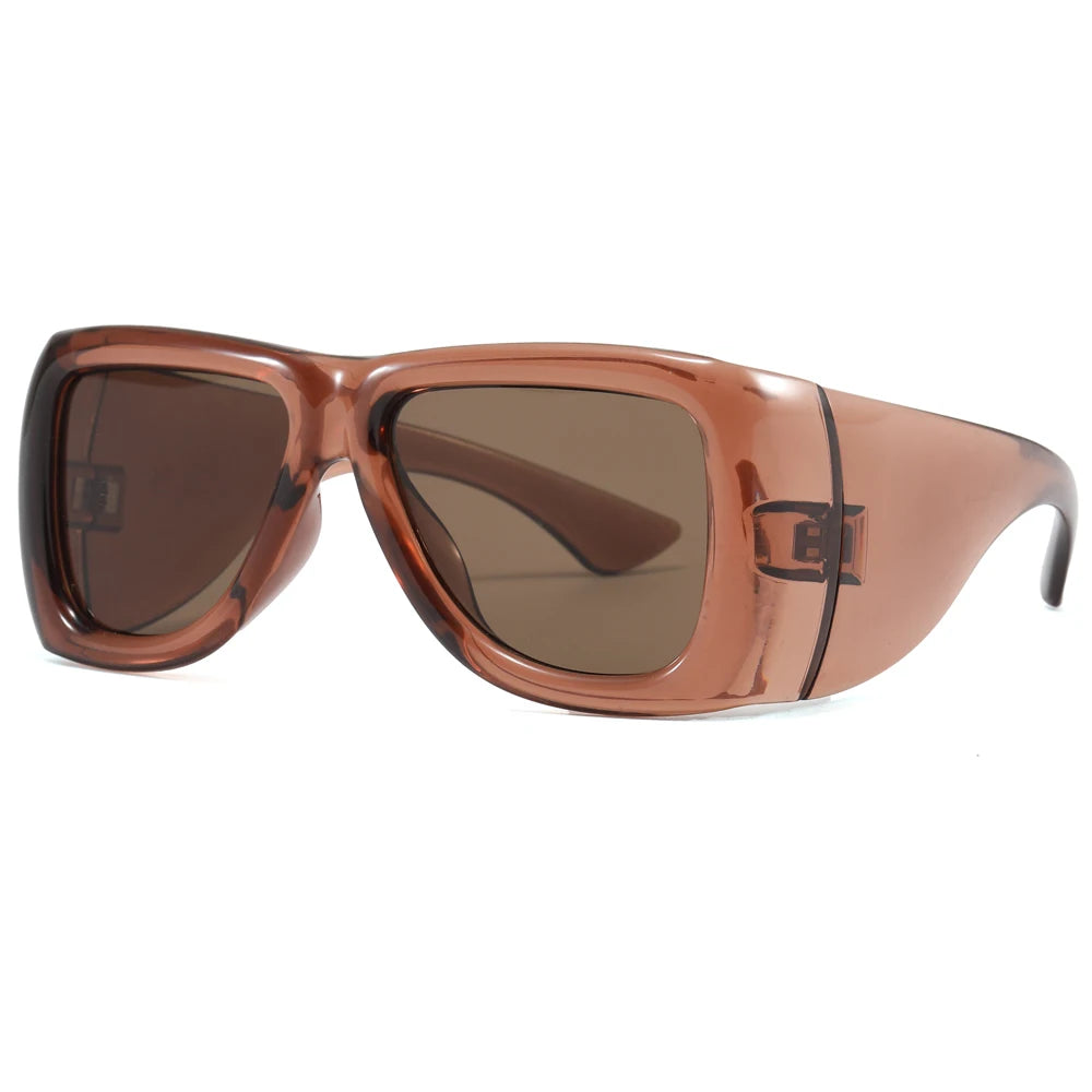 Oversized Square Sunglasses Y2K Style — Black | KIMLUD