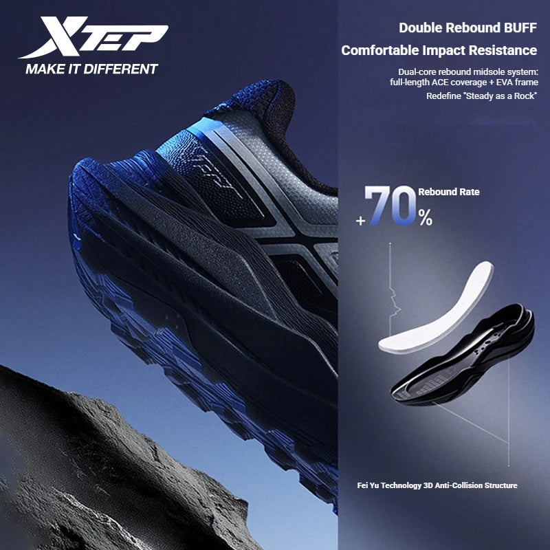Xtep Chase Mountain 2.0 Pro Professional Outdoor Trail Running Shoes For Men Rebound Anti-Slip Wear-Resistant 874319170003