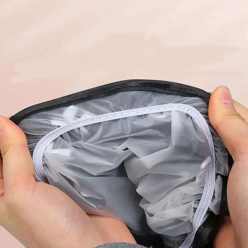 KIMLUD, 【Hot sales】Double Shower Cap Waterproof Hair Cap Hot Gold Printed Terylene Cotton Shower Cap Bathing Women, KIMLUD Womens Clothes