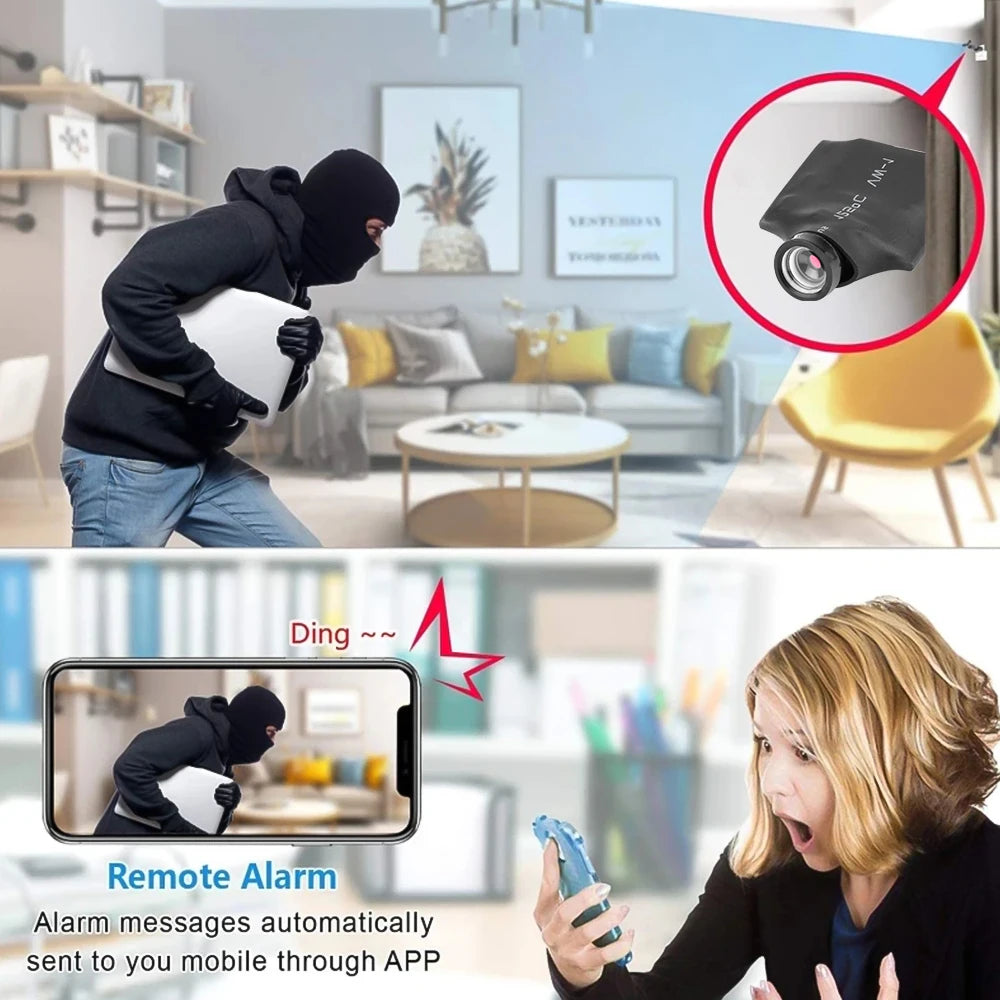 High-Definition Wifi Mini Camera 3 In 1 Take Photos Video & Audio Recording Outdoors Portable Micro Camcorders Loop Recording