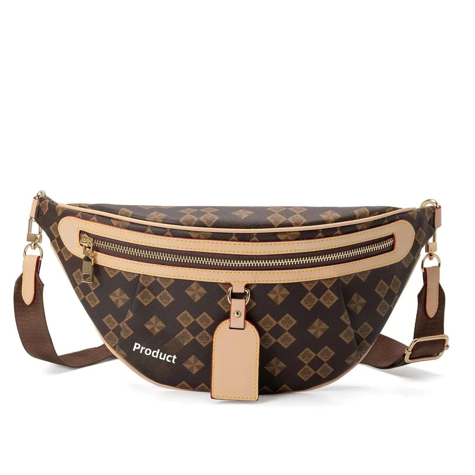 KIMLUD, Vintage Four-Leaf Clover Windmill Diamond Pattern Women's Crossbody Chest Bag Outdoor Sports Travel Cycling Sling Bag, KIMLUD Womens Clothes