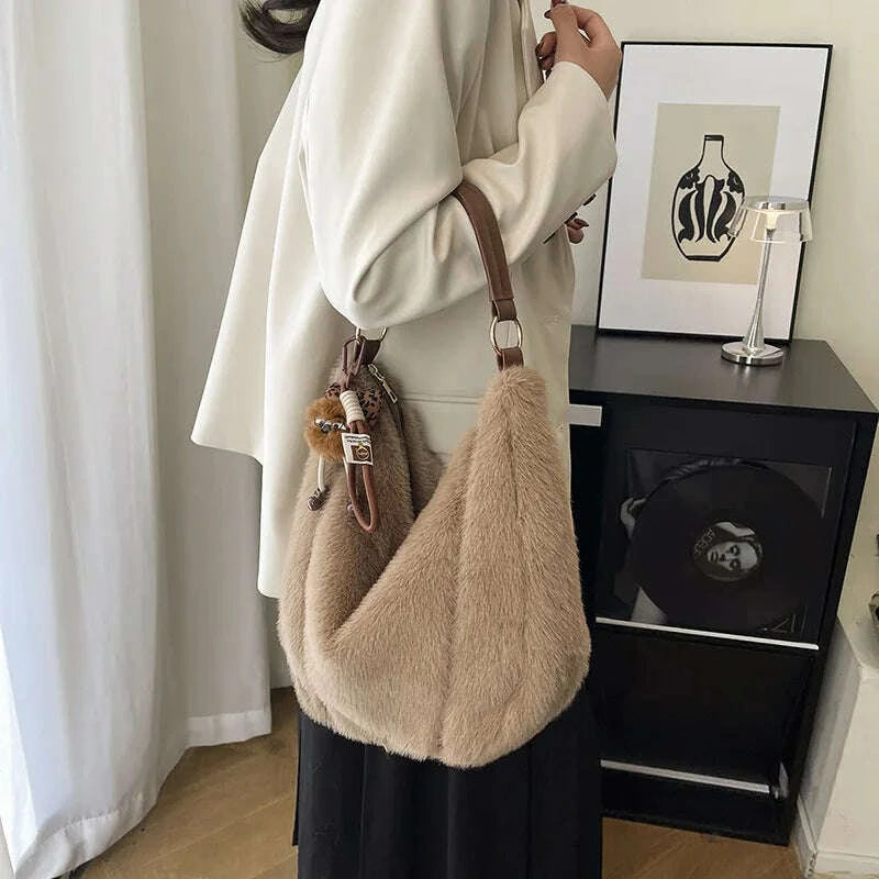 new-winter-versatile-commuting-shoulder-bags-women-large-capacity-furry-bucket-bag-for-commute-texture-and-simple-storage-bagskimludkimlud-35556615