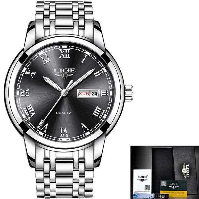 LIGE 2023 New Gold Watch Women Watches Ladies Creative Steel Women's Bracelet Watches Female Waterproof Clock Relogio Feminino