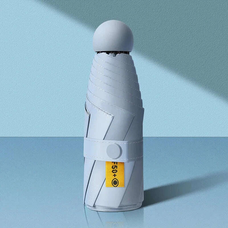 KIMLUD, Compact Travel Mini Umbrella Uv Protection Capsule Umbrella 5 Fold Ultra Lightweight Sunshade Umbrellas Protable Manual, KIMLUD Womens Clothes