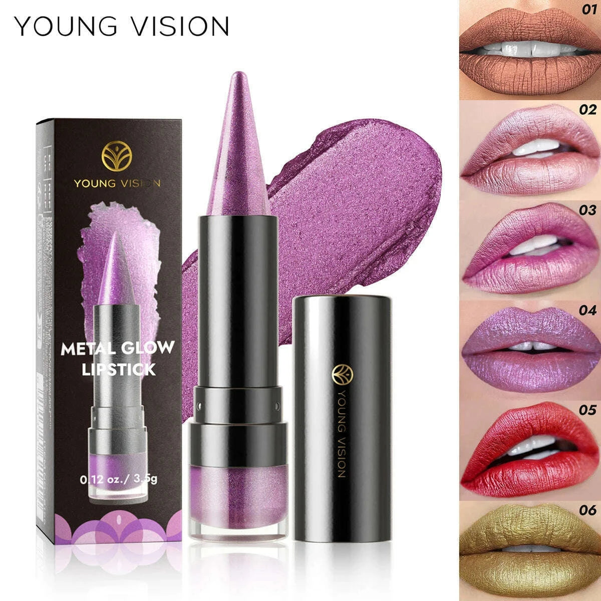 young-vision-6-colors-matte-pearl-fine-glitter-diamond-dual-purpose-lipstick-long-lasting-easy-to-color-non-stick-cup-lipstickkimlud-womens-fashion-34598798