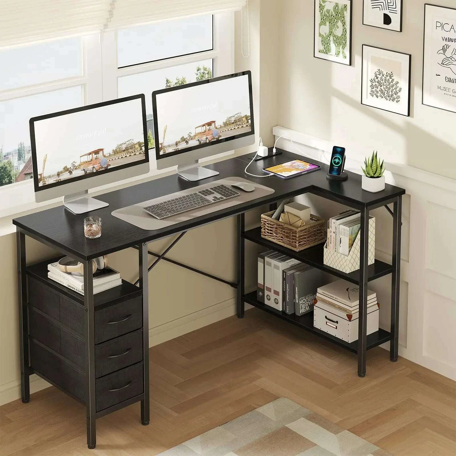 jhk-l-shaped-desk-with-shelf-drawers-55-inch-corner-computer-desks-gaming-with-power-outlet-adjustable-shelves-home-office-tablekimludkimlud-35570732