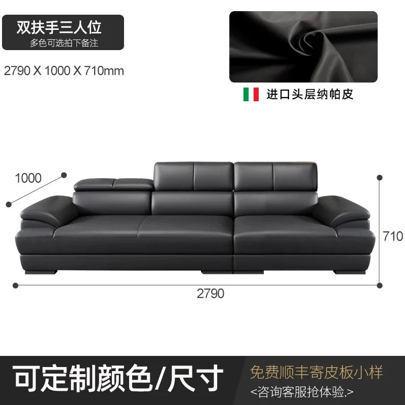 Minimalist Modern Sectional Sofa Modular Design — Deep Black | KIMLUD