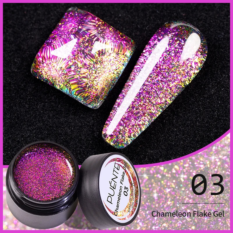 Reflective Glitter Gel Nail Polish Multidimensional Holographic Sparkle, UV-Curable Finish — Pink Lilac | KIMLUD