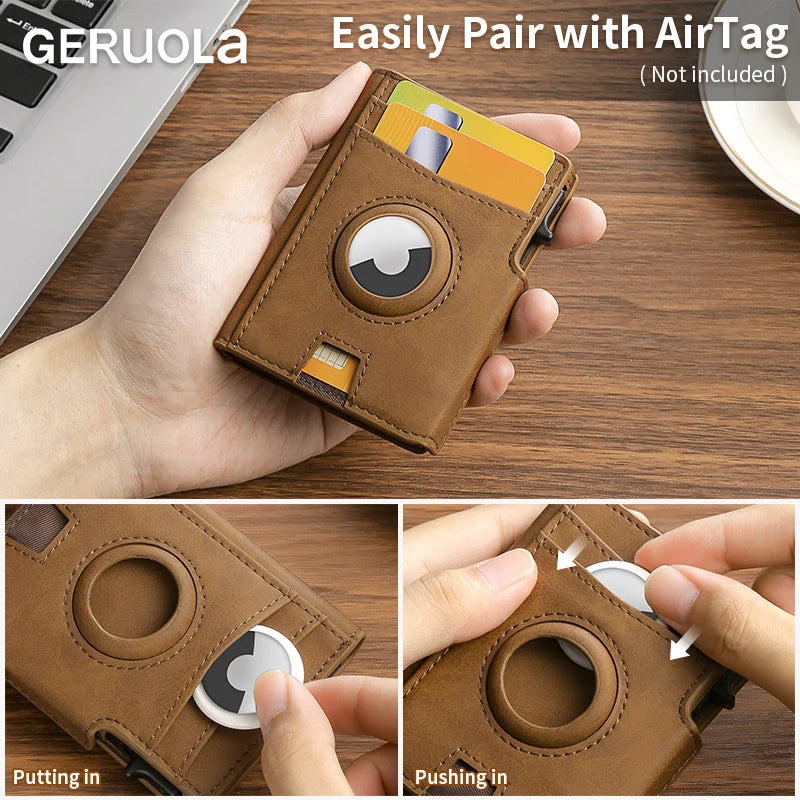 Wallet – Locator Wallet With Storage Slot – Synthetic Leather | KIMLUD