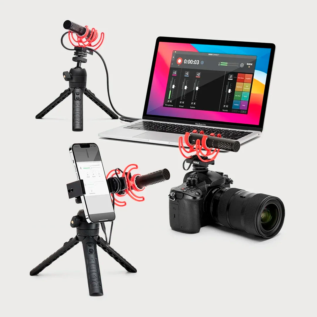 #V For Rode VideoMic GO II Studio Video Microphone for PC Laptop Phone DSLR Camera Streaming Vlog Video Live Recording Microphon