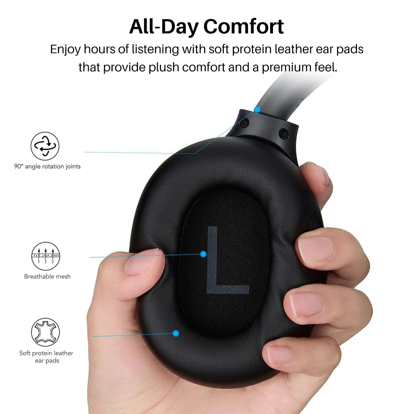 KIMLUD, TOZO HT3 Headphones 2025 Autumn Winter AI Translater Headset Support APP Translate Over Ear Earphones Bluetooth Wired Connect, KIMLUD Womens Clothes