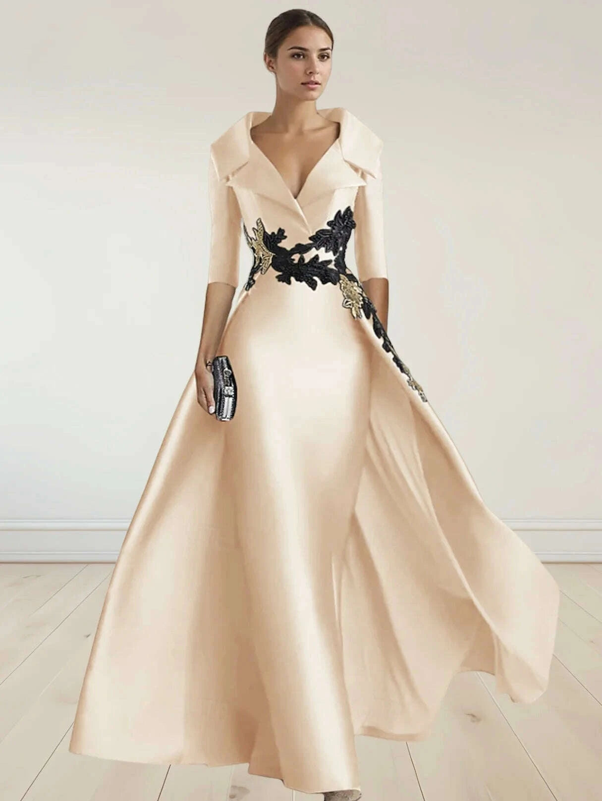 a-line-christmas-vintage-evening-gown-elegant-dress-formal-floor-length-34-length-sleeve-with-appliques-beading-2024kimludkimlud-35572515